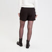 Jupe-short droite fentes noir femme