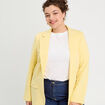 Veste blazer cintrée jaune clair femme