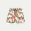 Short coupe droite large blanc femme