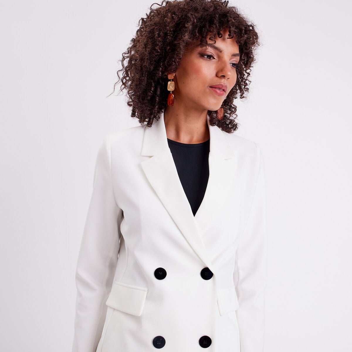 Veste blazer ecru femme