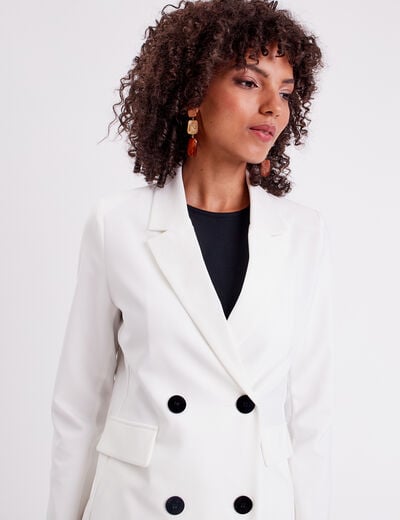Veste blazer ecru femme
