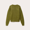 Pull col rond manches longues vert fonc&eacute; femme