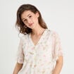Chemise manches volants rose poudrée femme
