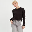 Pull avec clous et noeud noir femme