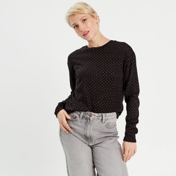 pull avec clous et noeud noir femme Pull avec clous et noeud noir femme
