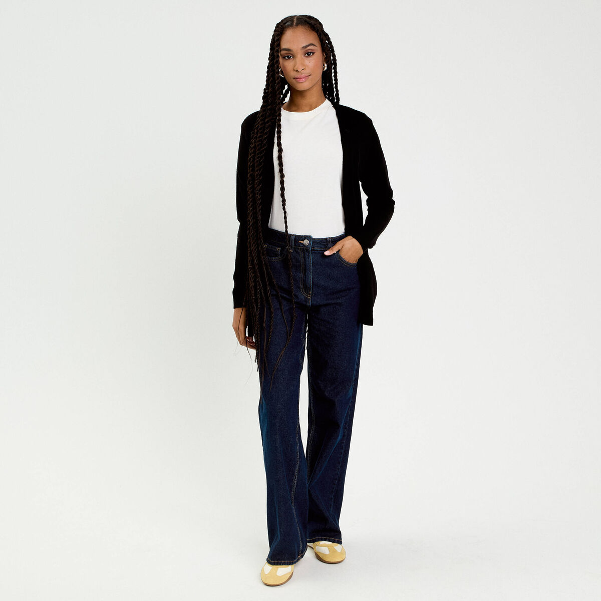 Gilet manches longues noir femme