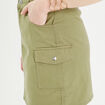 Jupe cargo en jean vert kaki femme