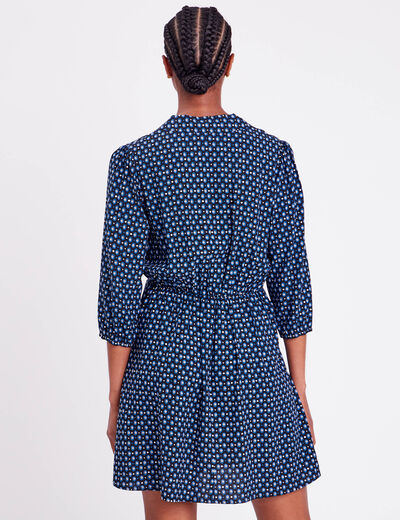 Robe évasée fluide noir femme