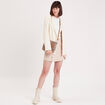 Jupe-short droite fentes sable femme