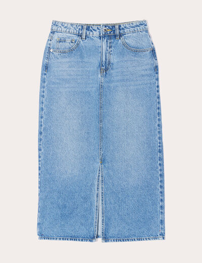 Jupe crayon taille standard denim double stone femme