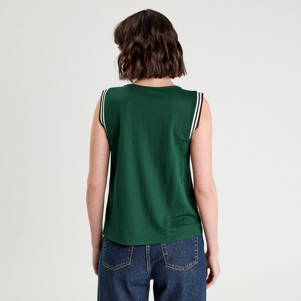 debardeur sans manches vert fonce femme Débardeur sans manches vert foncé femme
