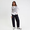 Gilet sans manches ajusté gris clair femme