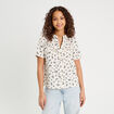 Blouse manches courtes blanc femme