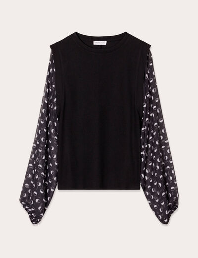 T-shirt manches longues noir femme