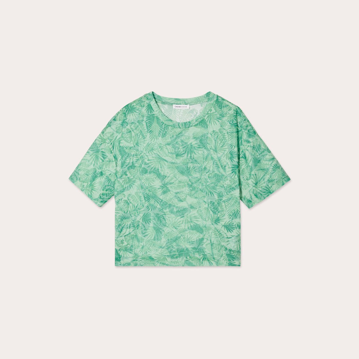 T-shirt manches courtes vert femme