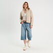Bermuda large en jean denim double stone femme