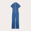 Combinaison pantalon en jean denim stone femme