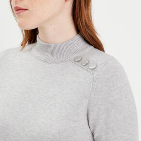 pull manches longues gris fonce femme Pull manches longues gris foncé femme