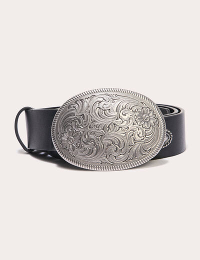 Ceinture large noir femme