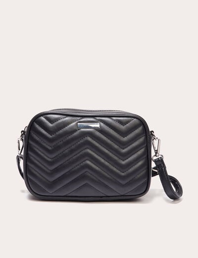 Sac matelassé irisé noir femme