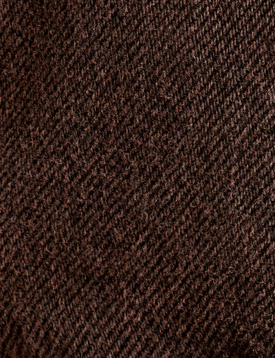 Veston sans manches en jean marron foncé femme
