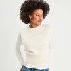 Pull sans manches ecru femme