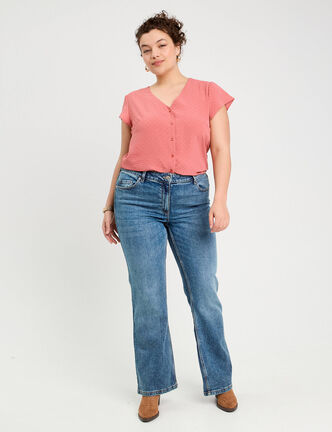 Jeans flare denim double stone femme