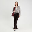 Veste boutonnée en jean denim gris femme