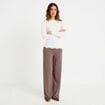 Doudou ajust&eacute; col bateau manches longues ecru femme