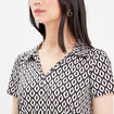 Blouse manches courtes noir femme