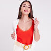 Gilet court ouvert blanc femme