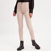 Pantalon skinny push up beige femme