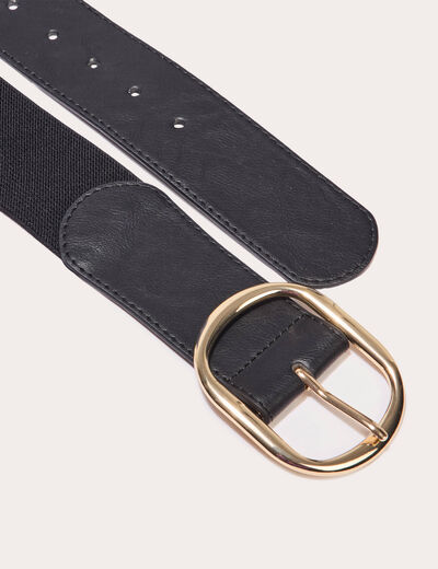 Ceinture élastiquée noir femme