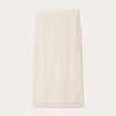 Jupe midi droite crochet ecru femme
