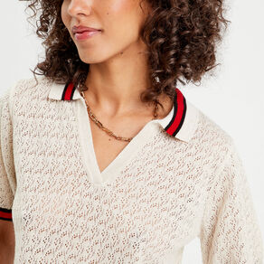 polo manches courtes ecru femme Polo manches courtes ecru femme