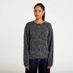 Gilet ample manches longues gris fonc&eacute; femme