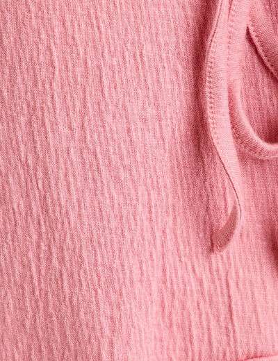 Débardeur col V sans manches vieux rose femme