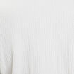 Blouse cropped grand col brod&eacute; ecru femme