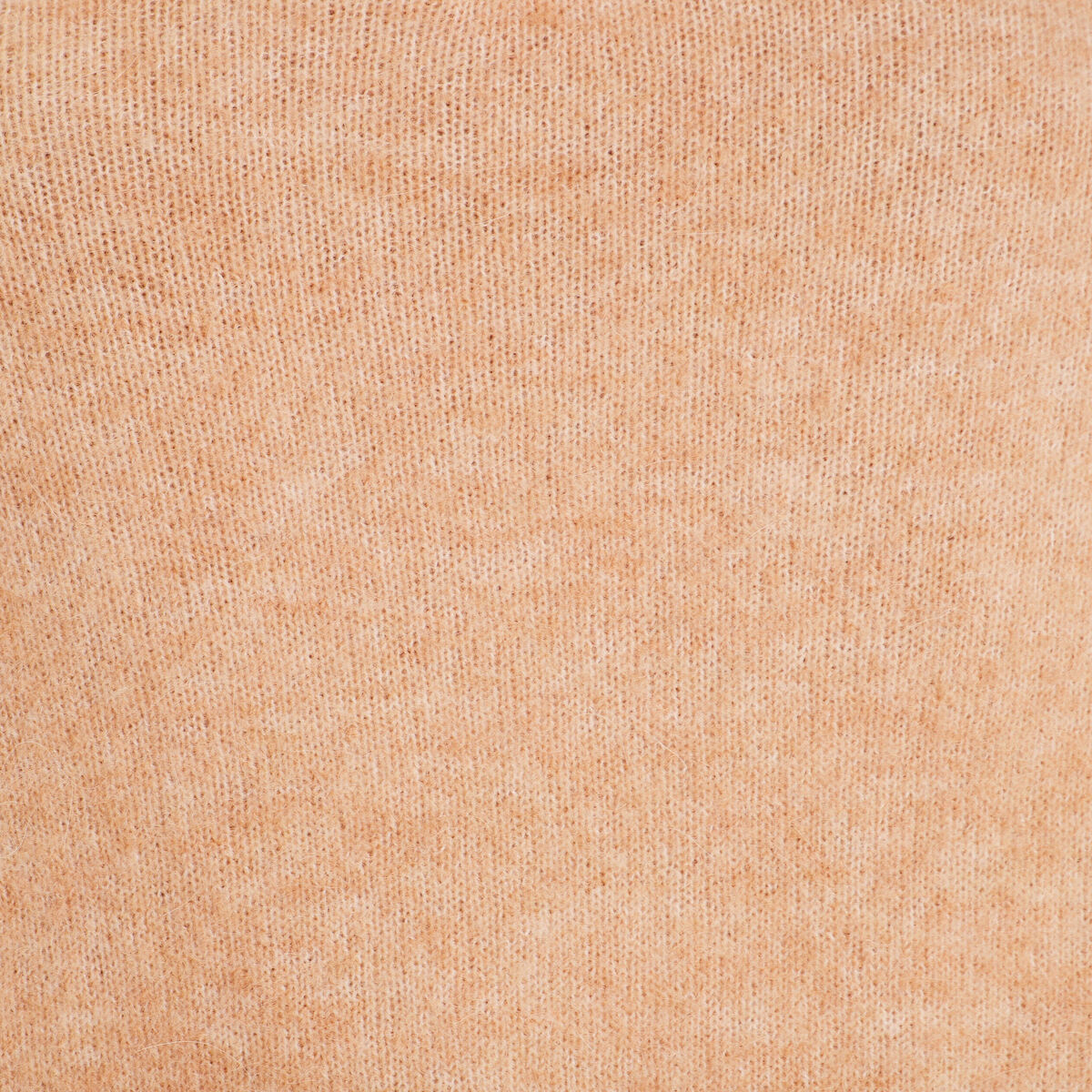 Pull col montant beige femme
