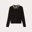 Pull manches longues noir femme