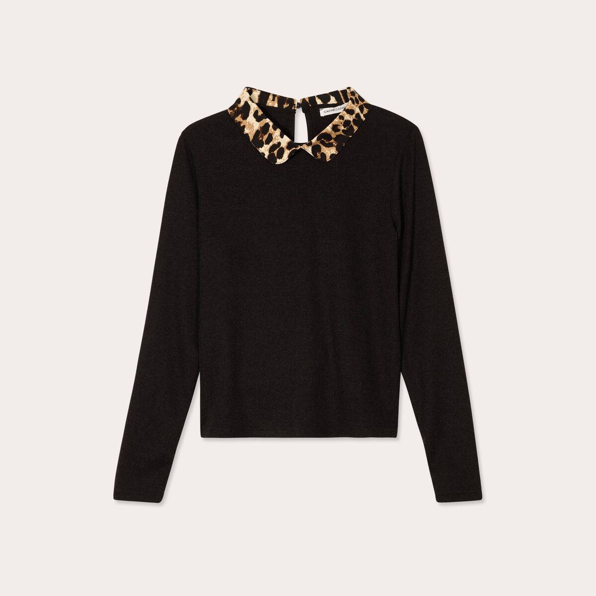 Pull manches longues noir femme