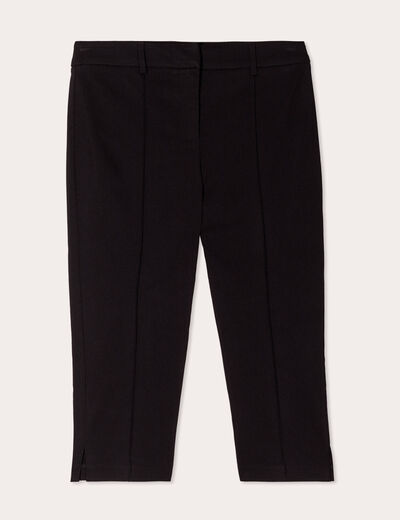 Pantacourt ajusté noir femme