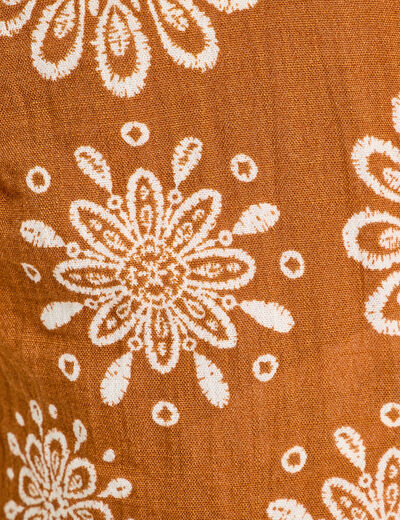 Jupe midi évasée camel femme