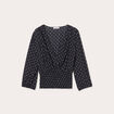 Blouse manches 3/4 noir femme