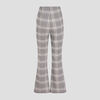 pantalon flare taille haute blanc femme