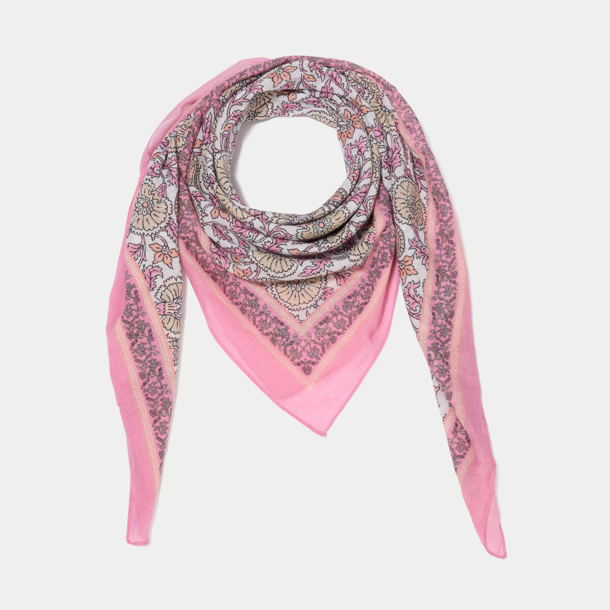Foulard vert kaki femme