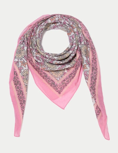 Foulard vert kaki femme