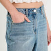 Bermuda large en jean denim double stone femme