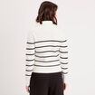Gilet zippé manches longues ecru femme