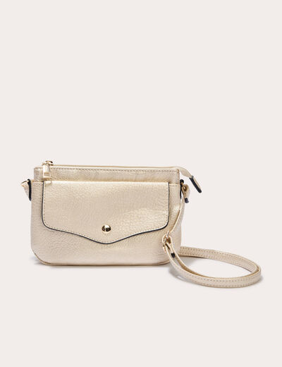Sac rectangulaire couleur or femme